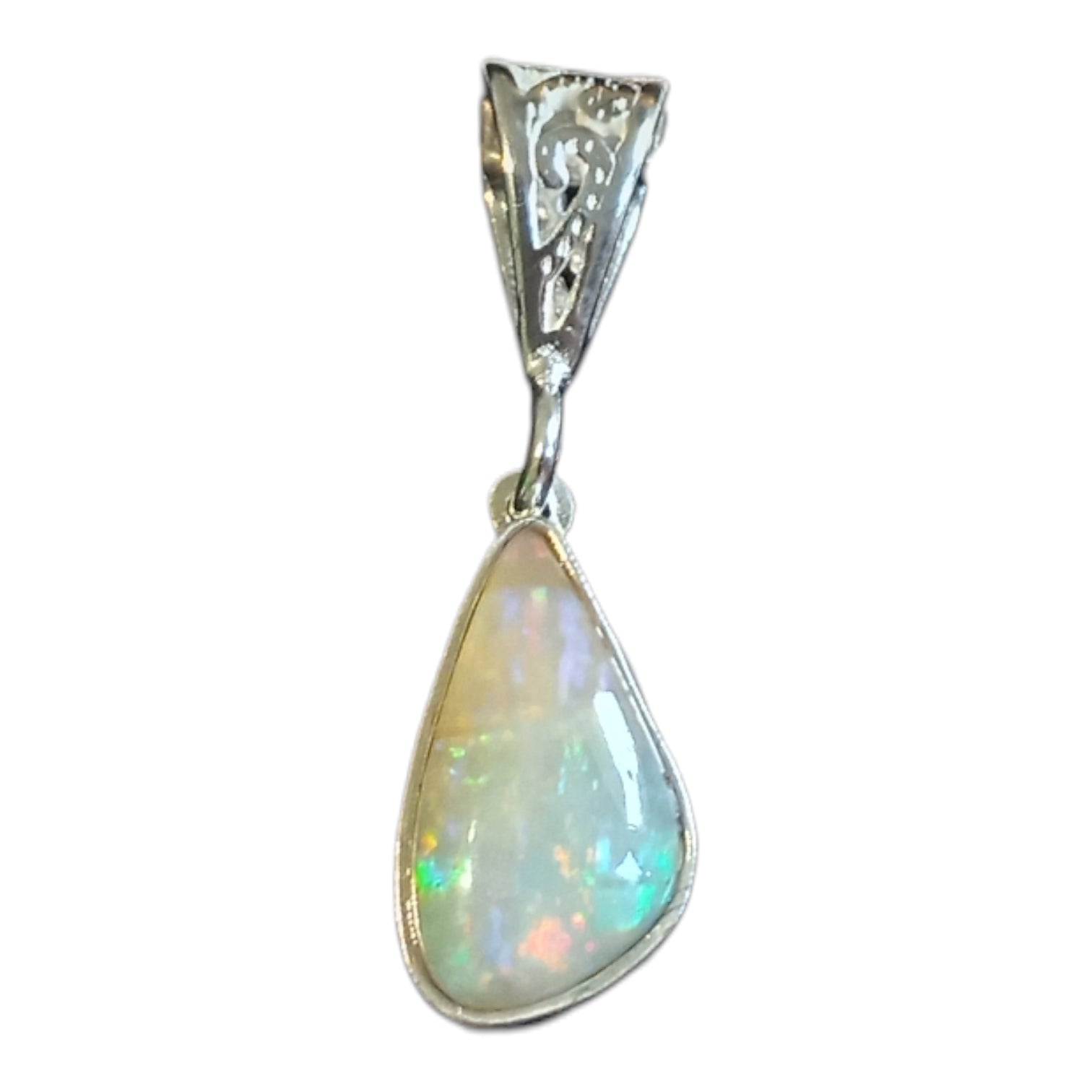 Genuine black seam opal pendant
