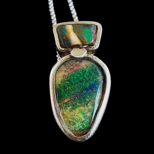 Black opal pendant