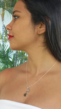Pendant, climbing plant with natural black opal
