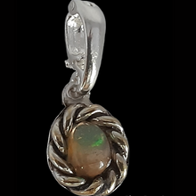 Basket pendant with natural crystal opal
