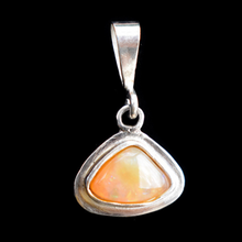 Sterling silver pendant with natural  fire opal